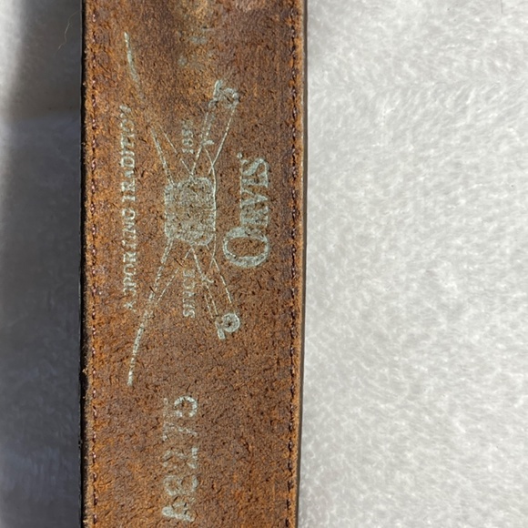 Vintage Orvis Men’s brown leather braided trout belt 36 EUC - Picture 6 of 11